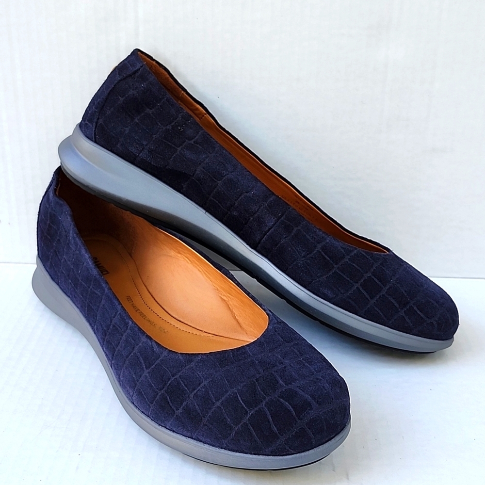SAMUEL HUBBARD FREEDOM DANCE MIDNIGHT BLUE SUEDE/LEATHER SHOES